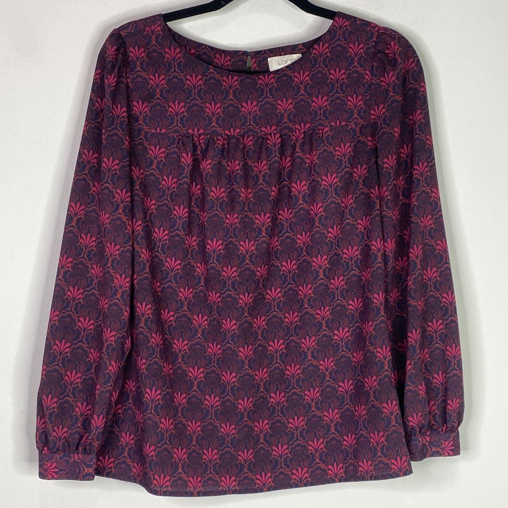 Ann Taylor LOFT Floral Blouse Women's Size Small